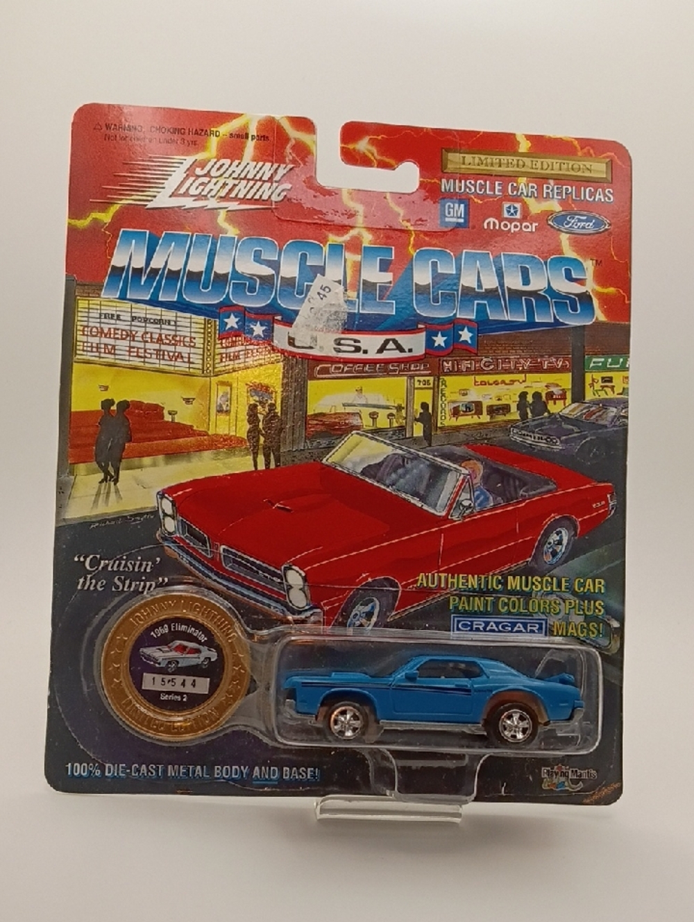 1995 Johnny Lightning Muscle Cars USA Series 2 Die-Cast 1969 Eliminator Blue!